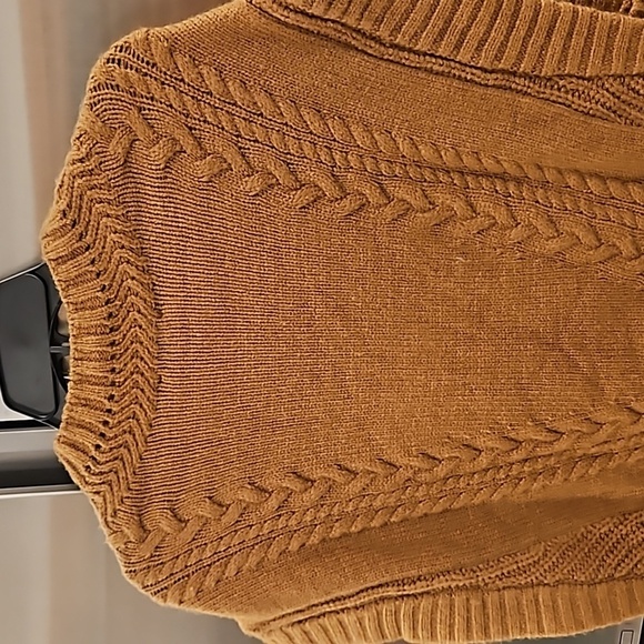 💕WIT & WISDOM💕 Cable Stitch Mock Neck Sweater Vest ~ Nutmeg Brown XL NWT - Picture 10 of 14